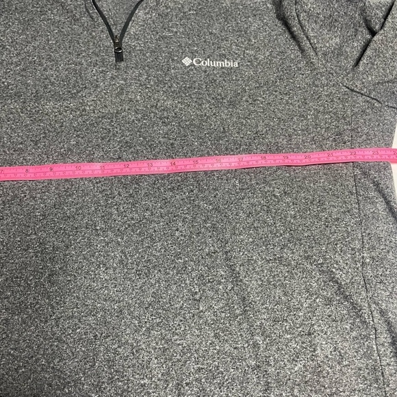 Men’s Columbia Heather Gray Quarter-Zip Pullover Large - Picture 7 of 9